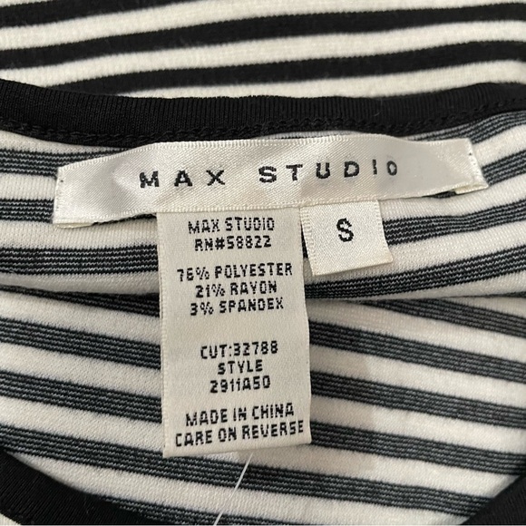 NWT Max Studio Short Sleeve Striped Knit Dress Small - Picture 6 of 7